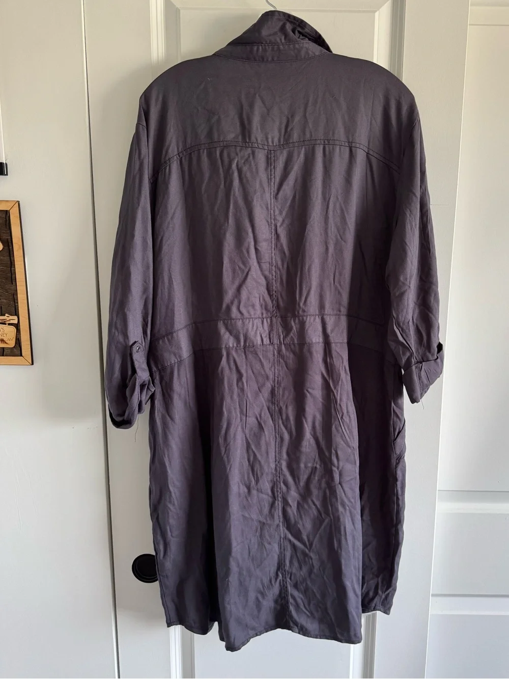 Maurices Charcoal Gray Button-Front Shirt Dress - Picture 5 of 8